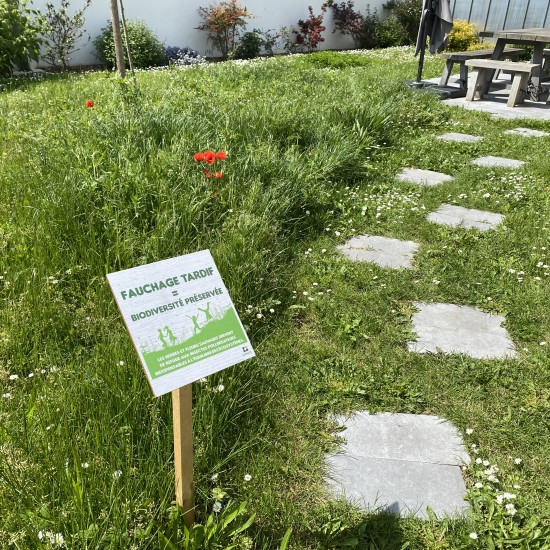 Prairies, zones de biodiversité, valorisation sur place des déchets